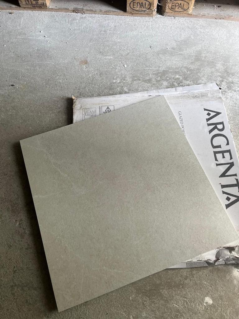 Argenta tegel, lichtgrijs, Doe-het-zelf en Verbouw, Tegels, Ophalen, 60 cm of meer, Keramiek, Nieuw