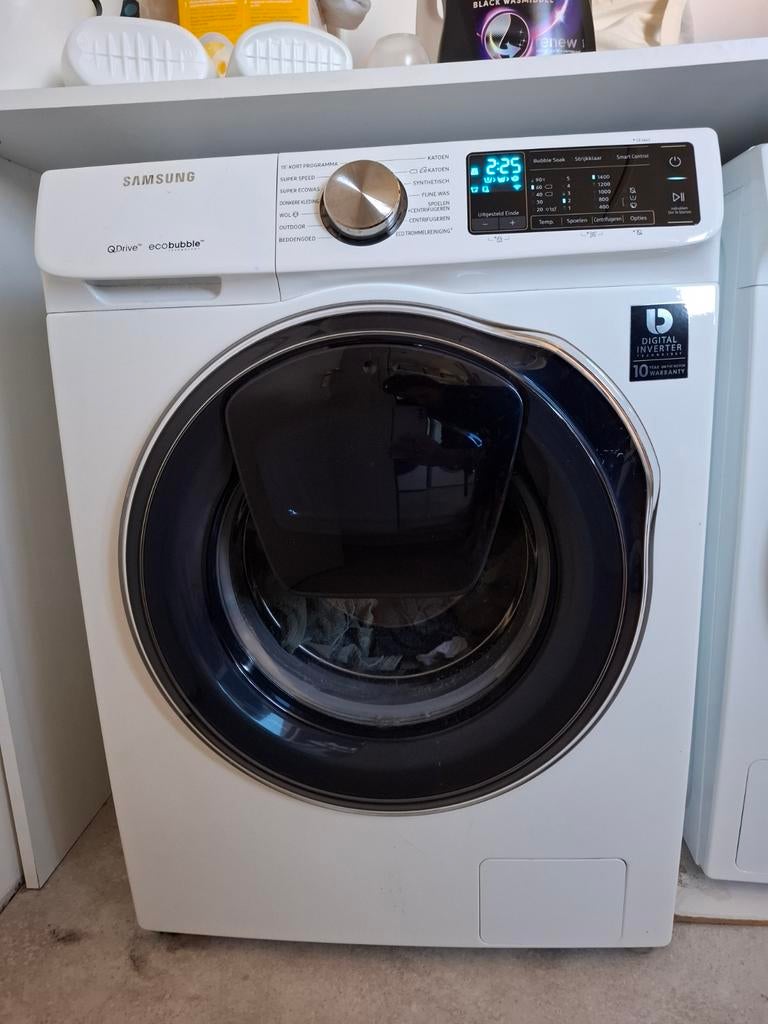 Samsung wasmachine QDrive Ecobubble, Witgoed en Apparatuur, Wasmachines, Voorlader, 8 tot 10 kg, 85 tot 90 cm, 1200 tot 1600 toeren