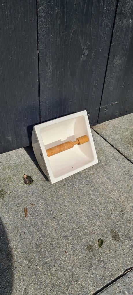 Keramiek inbouw toiletrolhouder, Antiek en Kunst, Ophalen