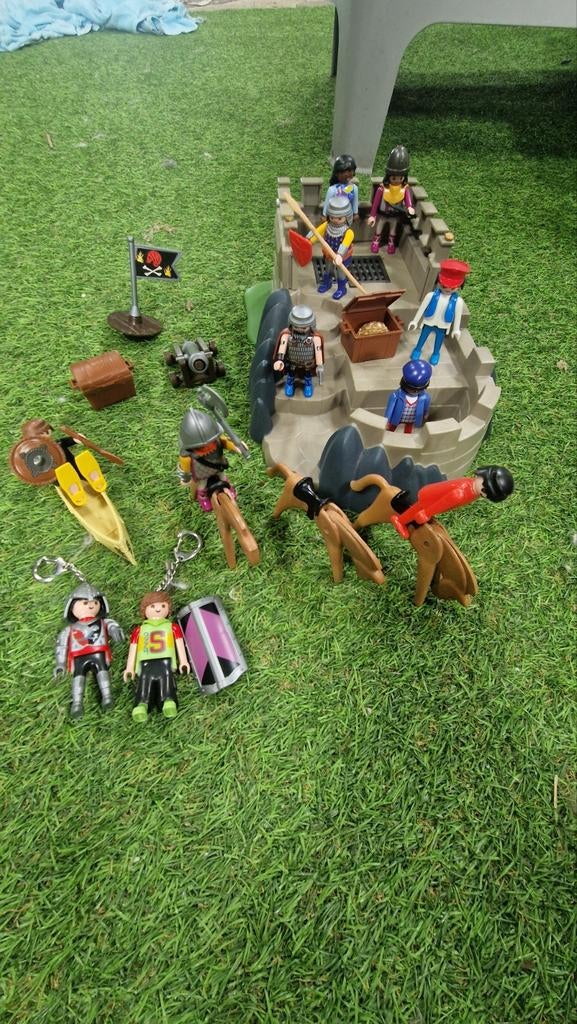 Playmobil kasteel met ridders en accessoires, Ophalen of Verzenden, Gebruikt, Los playmobil