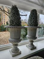 Set van 2 Brocante Landelijke Gietijzeren Vazen Jardinière, Tuin en Terras, Ophalen, Gebruikt