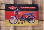 Zundapp CS50 brommer reclamebord van metaal wandbord deco, Ophalen of Verzenden, Nieuw, Auto's