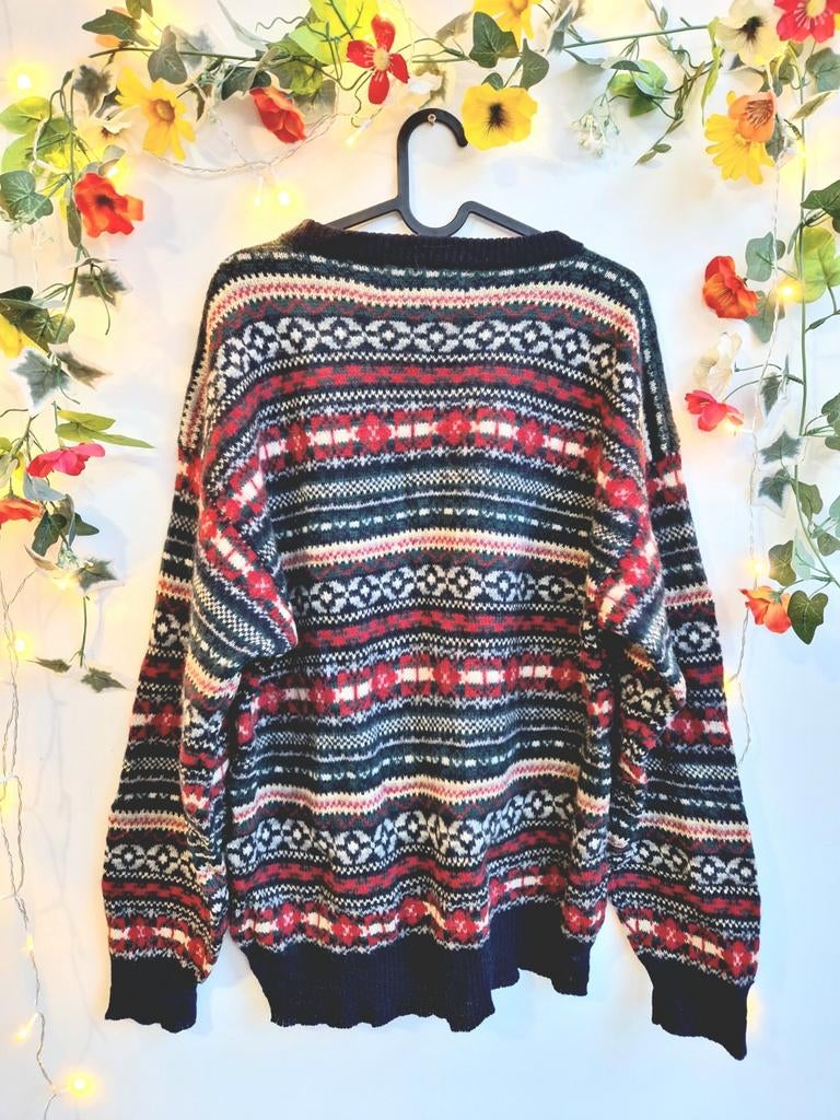 Heerlijk zachte gebreide vintage Norway knit trui, Ophalen of Verzenden, Zo goed als nieuw, Maat 46/48 (XL) of groter