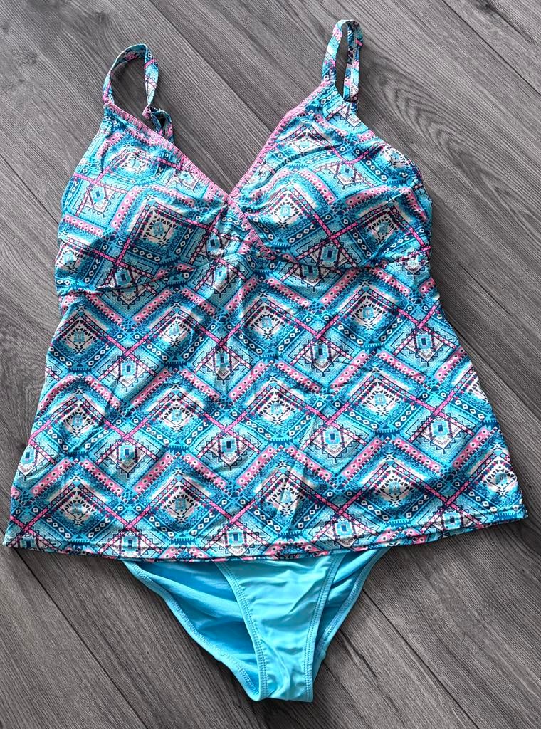 Tankini -maat 40 (M), Ophalen of Verzenden, Zo goed als nieuw, Blauw, Bikini