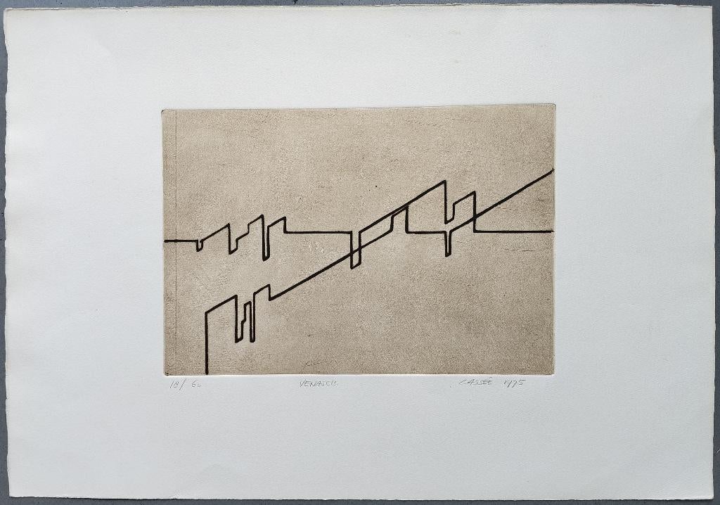 Dick Cassée - Venascle - gesigneerde droge naald ets, Ophalen of Verzenden