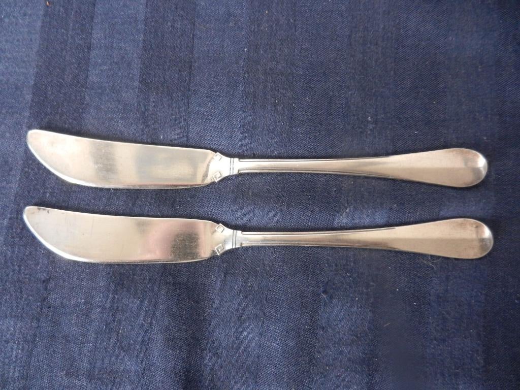 Gero twee verzilverde botermesjes ontwerp Jan Eisenloeffel, Antiek en Kunst, Ophalen of Verzenden