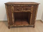 Vintage bamboe en rotankastje dressoir accentkast, Ophalen of Verzenden