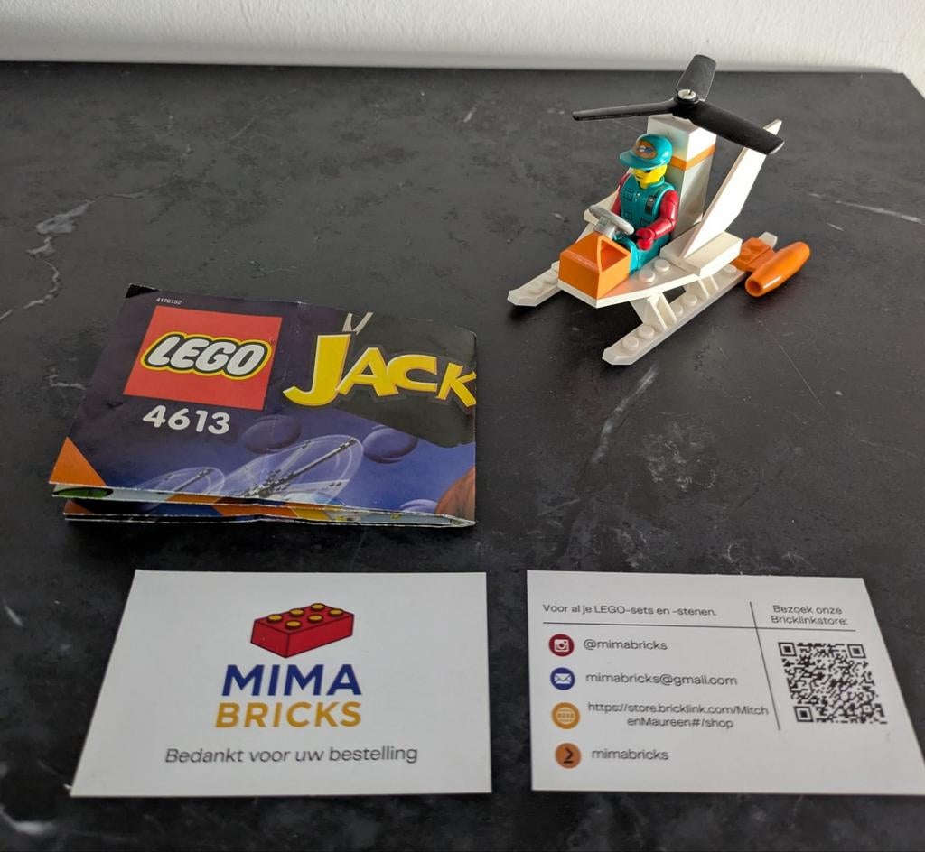 Lego Jack stone 4613 helikopter, Lego, Lego, Ophalen of Verzenden, Zo goed als nieuw