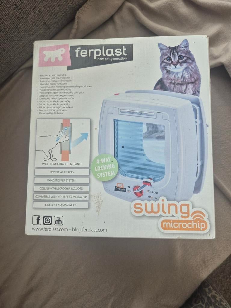 Kattenluik swing microchip nieuw in doos, Ophalen, Nieuw
