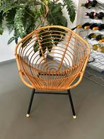 Vintage Retro Zeldzame Rotan stoel Rohé Noordwolde 50's, Ophalen, Gebruikt, Minder dan 75 cm, Riet of Rotan