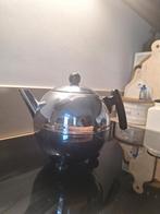 Bredemeijer dubbelwandige theepot met zwart handvat, Ophalen of Verzenden, Rvs, Pot, Bus of Blik