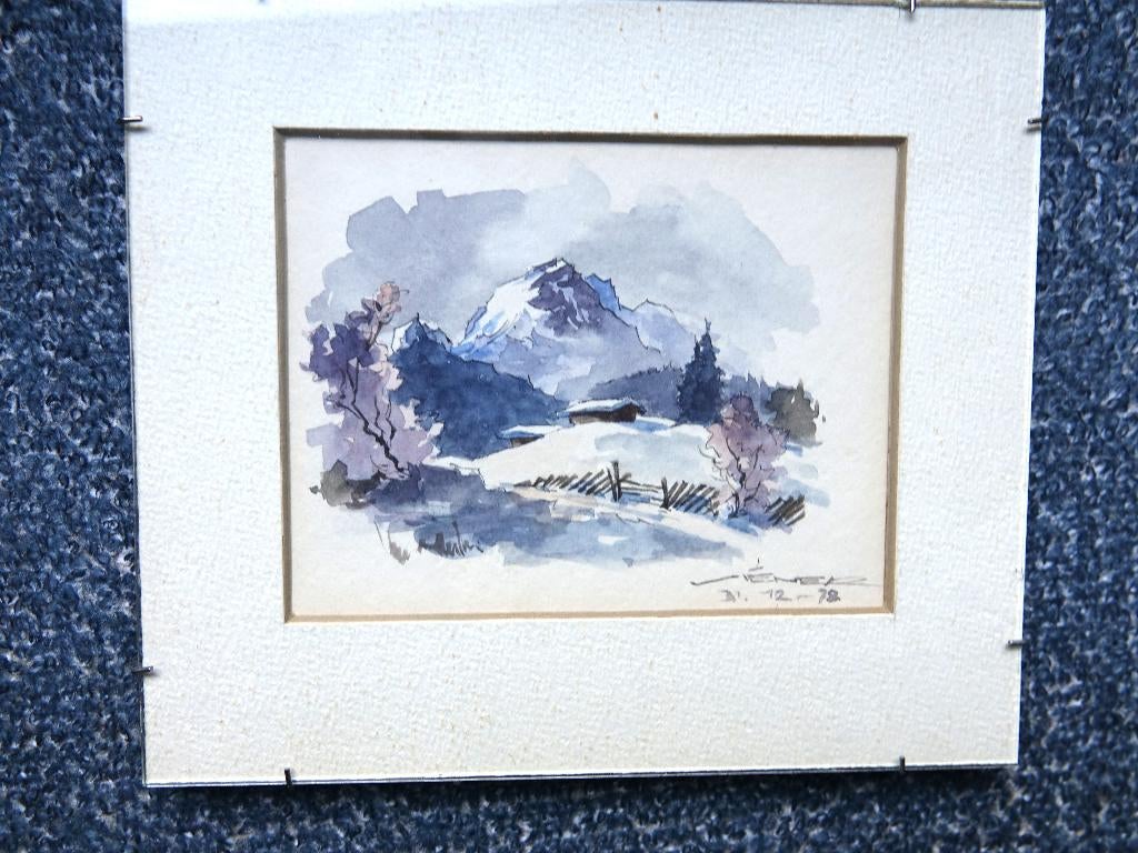 Aquarel Tirol, Antiek en Kunst, Ophalen of Verzenden