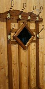 Spiegel Wandspiegel Staande-Kapstok Art Deco Hal Meubel oak, Huis en Inrichting, Ophalen, Gebruikt, 200 cm of meer, Staande kapstok