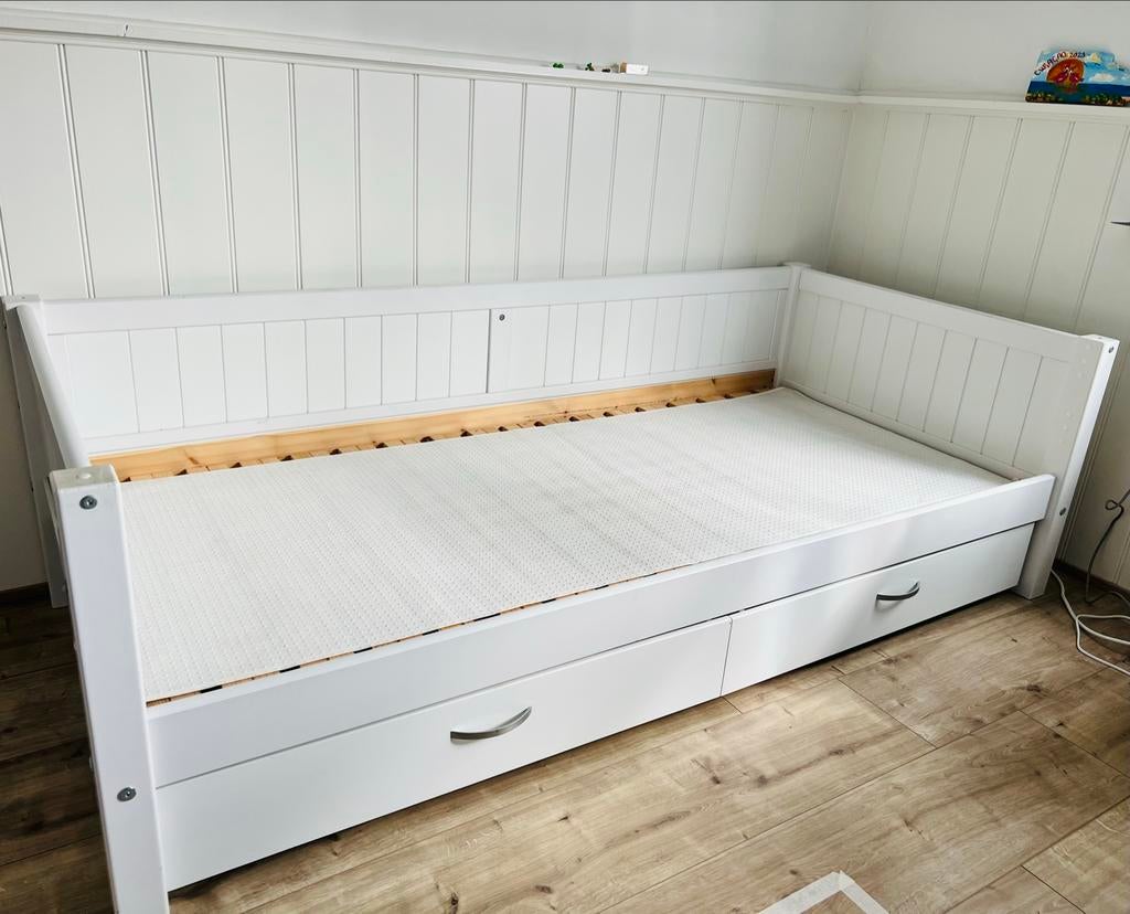 Bed, 1-persoon, incl lattenbodem, Ophalen, Gebruikt, 90 cm, Eenpersoons