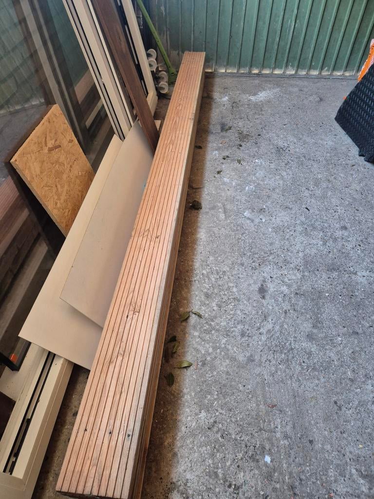 7 Vlonderplanken 300x17,5x2,8 cm - Zo goed als nieuw, Ophalen, Zo goed als nieuw, Hout