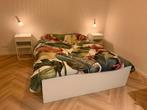 Mooi Ikea Brimnes bed, wit, 160 x 200, incl latten en matras, Wit, Tweepersoons, Ophalen of Verzenden, Zo goed als nieuw