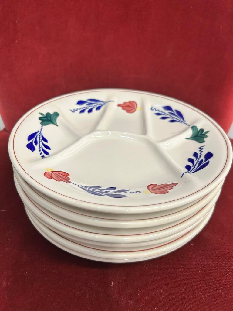 6 Boerenbont fondue/bbq borden - deze week €20,00, Huis en Inrichting, Keuken | Servies, Gebruikt, Div, Ophalen of Verzenden, Bord(en)