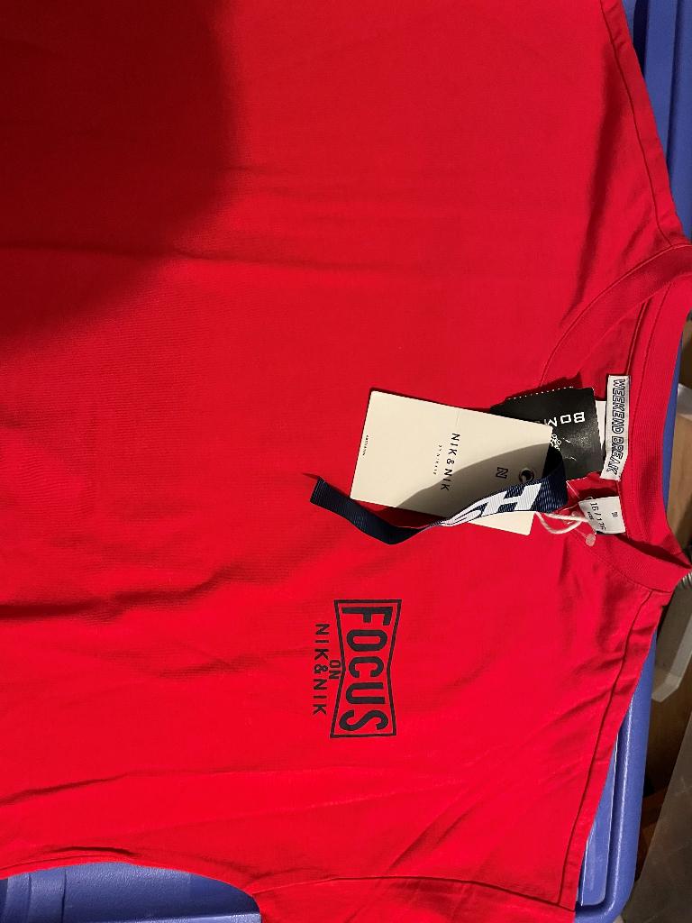 T-shirt rood 176 Nik & Nik nieuw, Kinderen en Baby's, Kinderkleding | Maat 176, Nieuw, Nik&Nik, Ophalen of Verzenden, Shirt of Longsleeve