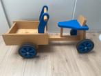 Houten loopwagen met kar - blauw en naturel, Ophalen, Gebruikt