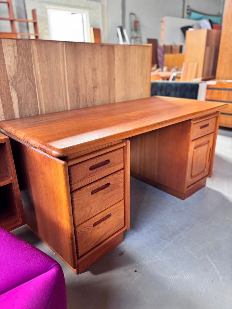 Vintage bureau teak deens, Ophalen, Gebruikt, G, C