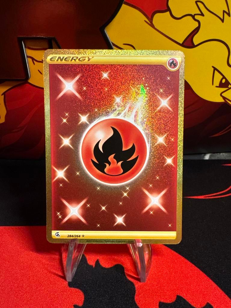 Pokémon Gold Energy kaart 284/264, Ophalen of Verzenden, Zo goed als nieuw, Losse kaart, Foil
