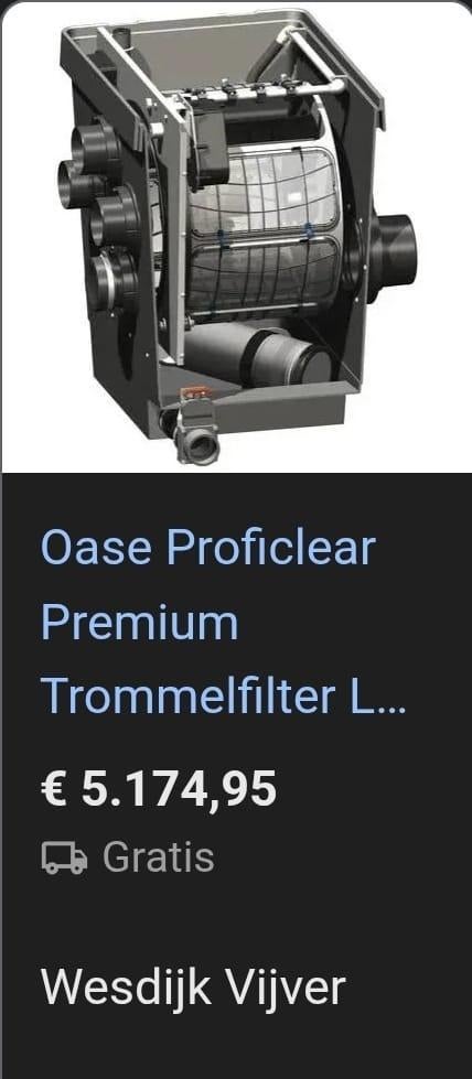 Mooie oase trommelfilter, Tuin en Terras, Vijver-toebehoren, Ophalen, Gebruikt, Vijverfilter
