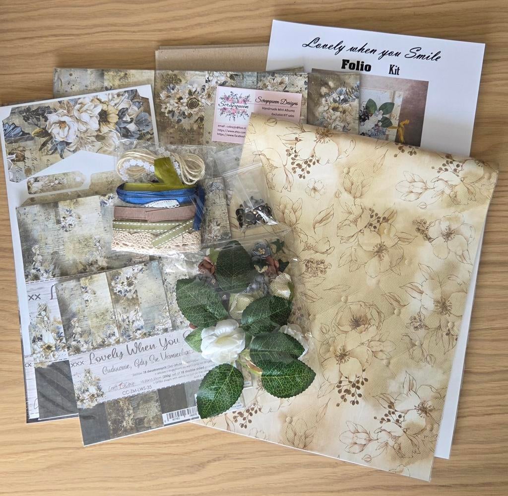 Complete scrapbook kit Lovely when you smile, Hobby en Vrije tijd, Scrapbooking, Ophalen of Verzenden, Nieuw, Papier of Karton