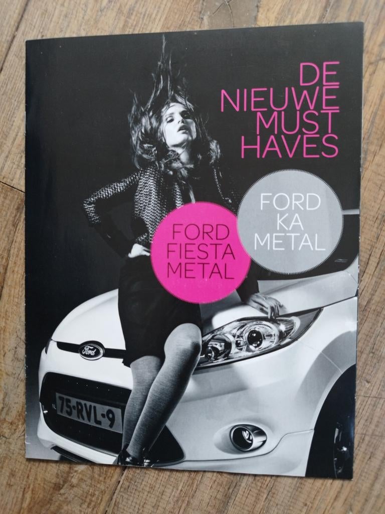 Ford Ka Metal en Fiesta Metal brochure 2011, Gelezen, Ford, Ophalen of Verzenden, Ford