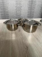 pannenset sola 3 stuks, Ophalen of Verzenden, Zo goed als nieuw, Rvs, Pannenset