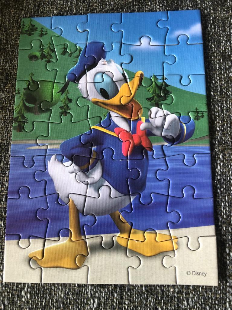 Puzzel donald duck, Ophalen of Verzenden, 10 tot 50 stukjes, Gebruikt, 6 jaar of ouder