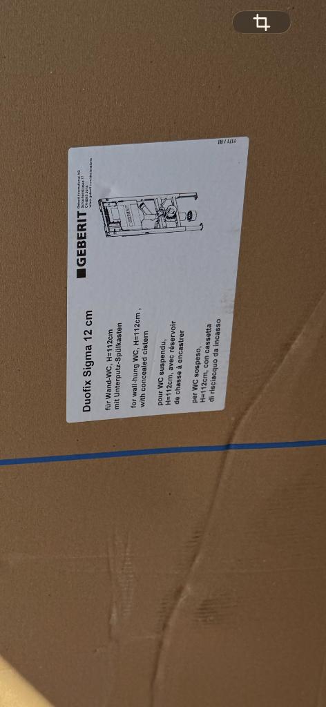 Geberit wc en inbouwreservoir, Ophalen, Nieuw, Steen, Toilet