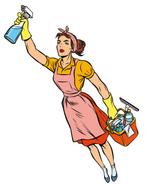 Poetshulp, Schoonmaken