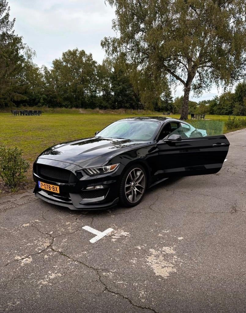 Ford Mustang 2.3 EcoBoost Automaat - Zwart - 2015, Auto's, Automaat, Zwart, 4 cilinders, 2294 cc