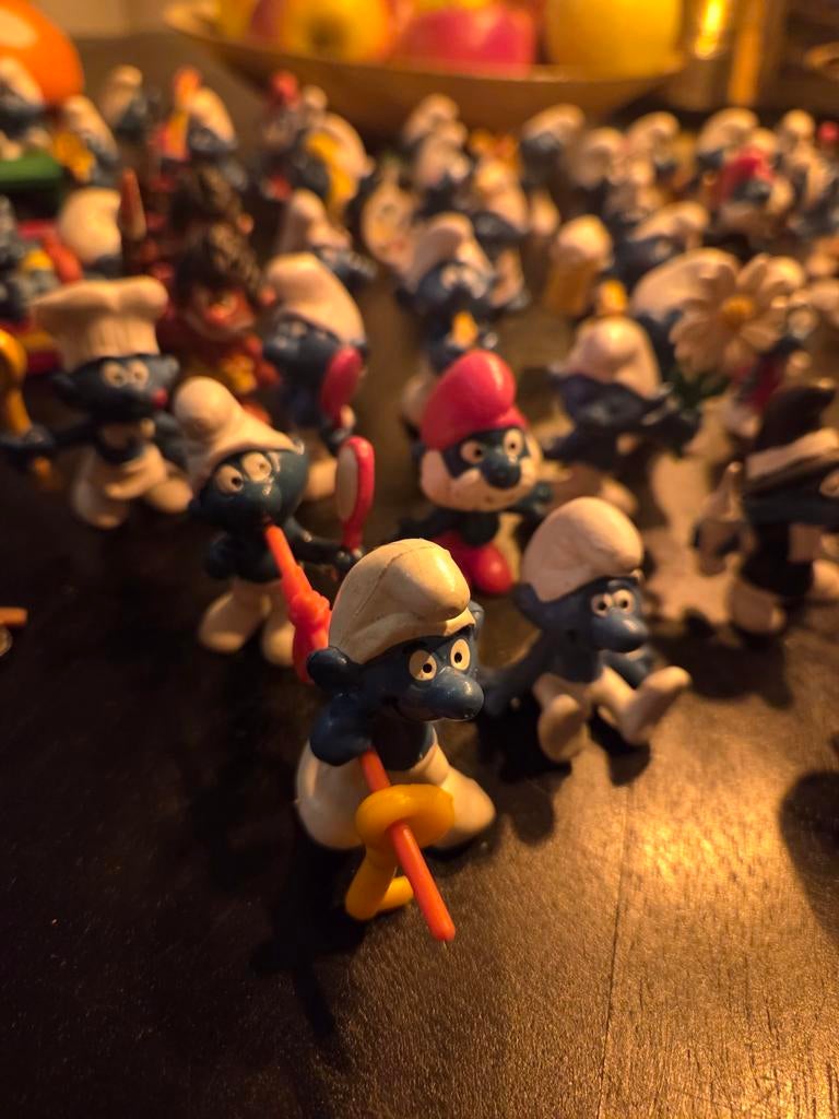 Oude smurfen 99 stuks, Ophalen of Verzenden, Gebruikt, Verschillende Smurfen