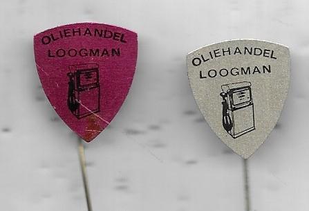 2 X LOOGMAN OLIEHANDEL SPELDEN, Ophalen of Verzenden, Gebruikt, Merk, Speldje of Pin