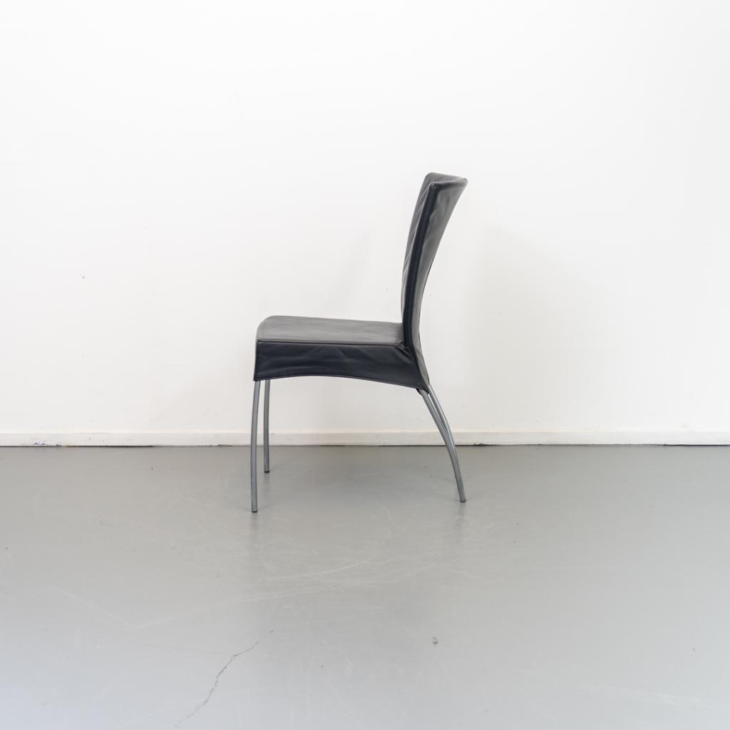14x Montis Spica Stoel Zwart Leder - RVS Frame, Huis en Inrichting, Stoelen, Niet ingevuld, Zwart, Niet ingevuld, Ophalen of Verzenden