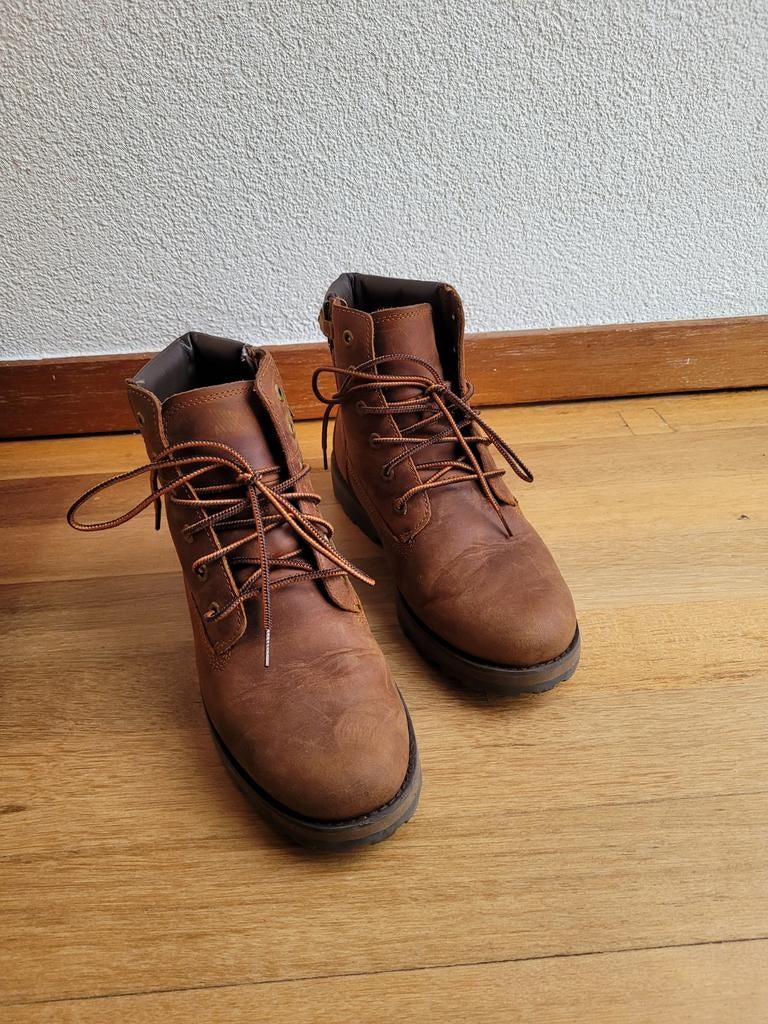 Timberland schoenen maat 39 - Bruine leren boots, Bruin, Lage of Enkellaarzen, Ophalen of Verzenden, Timberland