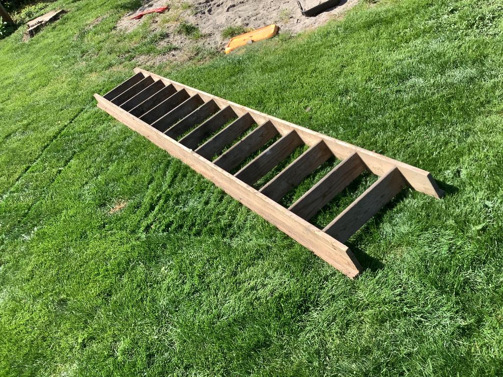 Vaste houten ladder, Ophalen, Gebruikt, Ladder, 2 tot 4 meter