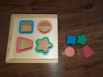 Houten vormen blokken doos ( 4 vormen ), Ophalen of Verzenden, Zo goed als nieuw
