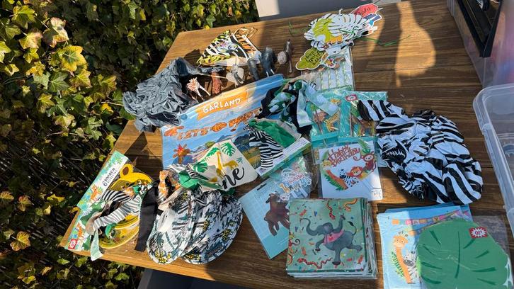 Wilde ONE Feestpakket - Slingers, Rietjes, Taarttoppers & Me, Hobby en Vrije tijd, Feestartikelen, Zo goed als nieuw, Versiering