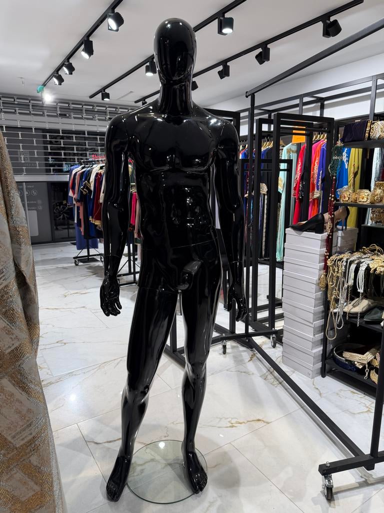 Faceless etalagepop heren - Zwart glanzend, Ophalen of Verzenden, Zo goed als nieuw