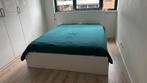 Tweepersoonsbed met matras (160) IKEA, Ophalen, Gebruikt, Wit, Tweepersoons