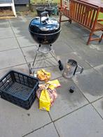 Weber houtskool, briketten BBQ, voorverwarmer, krat met rest, Ophalen, Gebruikt, Weber, Met accessoires