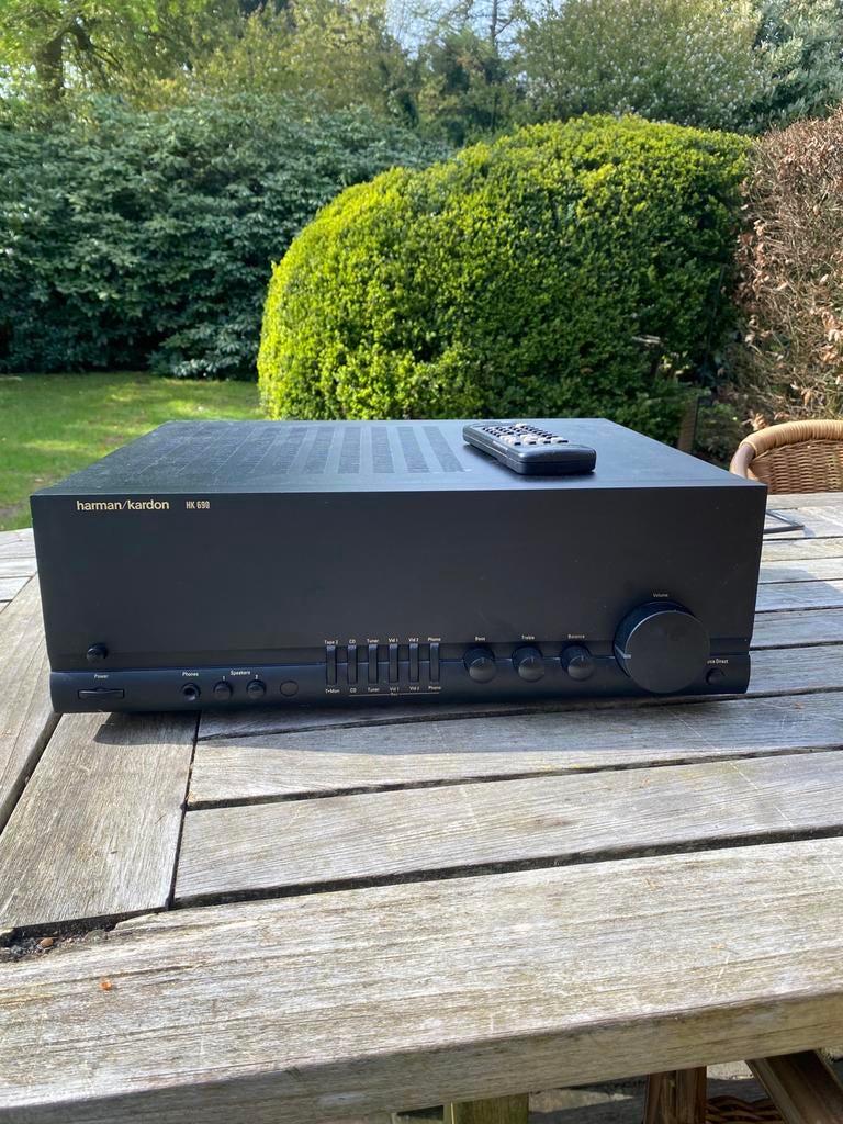 Te koop Harman Kardon versterker HK690, Gebruikt, 120 watt of meer, Stereo, Ophalen