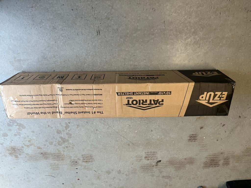 Nieuwe EZ UP Patriot tent opvouwbare tent 10x10ft, Ophalen, Nieuw, Tot en met 2