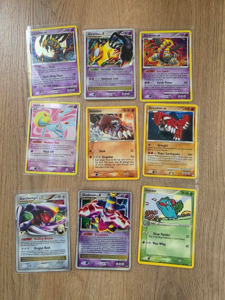 Diverse Pokémon kaarten: van mint tot played, Hobby en Vrije tijd, Ophalen of Verzenden, Gebruikt, Meerdere kaarten, Foil