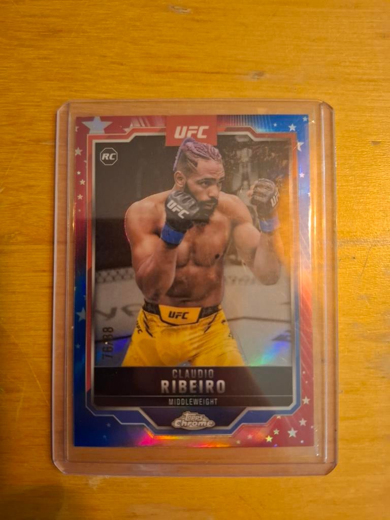 Claudio Ribeiro Topps Rookie Card 76/88 UFC, Verzamelen, Ophalen of Verzenden, Zo goed als nieuw, Buitenlandse clubs, Poster, Plaatje of Sticker