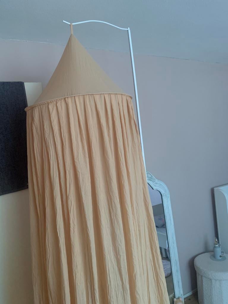 Oranje klamboe met stang, Ophalen, Zo goed als nieuw, Klamboe