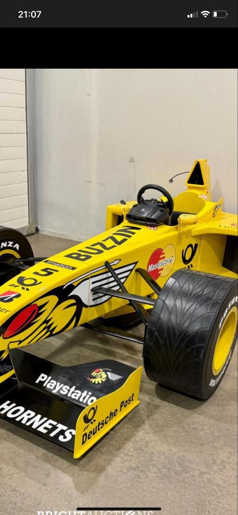 Gele raceauto-simulator Playstation, Ophalen of Verzenden