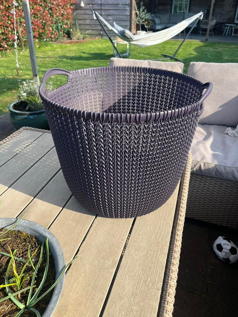Curver KNIT wasmand, paars, 30L, Ophalen, Zo goed als nieuw, Rond